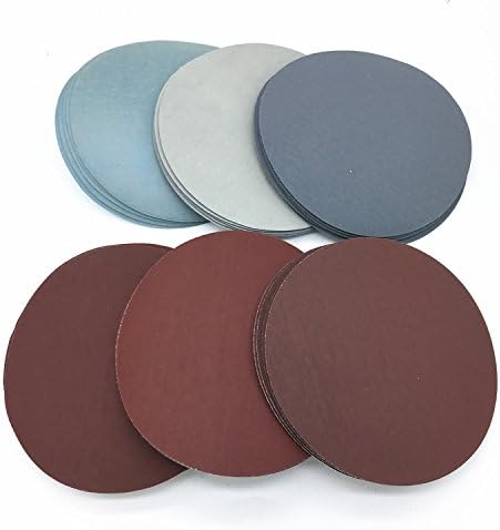 30ps 150mm /6" Inches Grit 1000/1500/2000/3000/5000/7000 Sanding Discs Hook Loop Sandpaper Round Sandpaper Disk Sand Sheet CAIMEI Sander