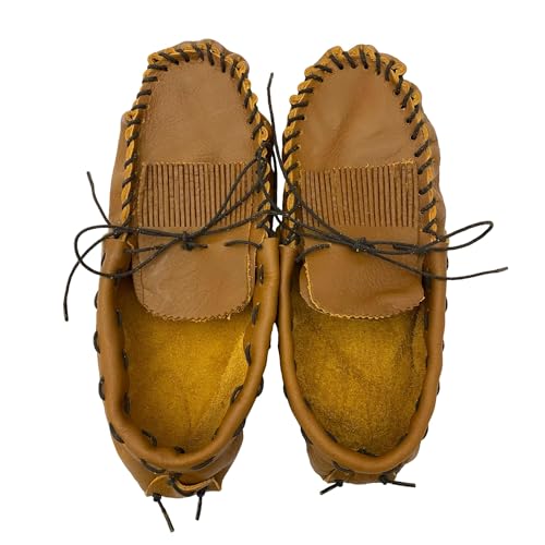 Moccasins Making Kit - Handmade Moccasins Kit - DIY Leather Moccasin Craft Project - Miscellaneous Brown or Tan Colors (Men's 2 / Women's 4 - Suede)