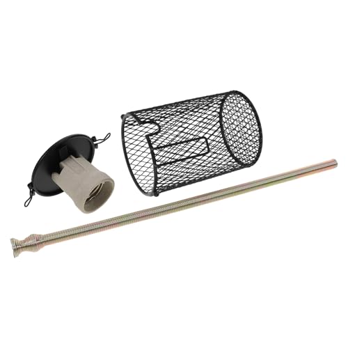 Milisten Abat-jour Forme De Coque Pour Lampe Chauffante De Reptiles Anti-brûlure Métal Pour Terrarium Protection Pour Cage Animaux