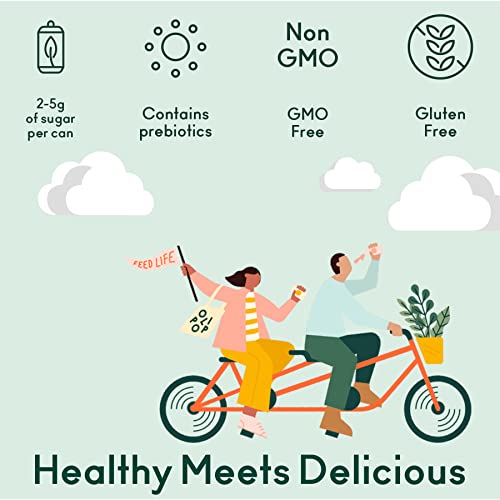 Olipop - 6-Flavor Sparkling Tonic Variety Pack, Prebiotic Soda Sampler, Contains Rich in Botanicals, High Fiber, Vegan, Paleo-Friendly, Non-GMO (12 oz, 12-Pack)