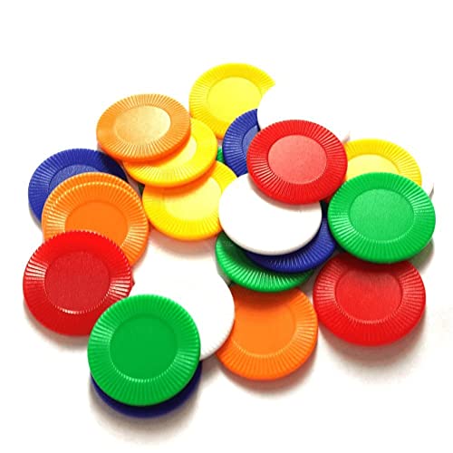 ポーカーチップ 麻雀 プラスチック アクセサリー 算数おもちゃ 数学の学習 ゲーム 小道具 22mm 20個セット（Amazon）