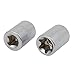 Aexit E24 1/2-inch Hand Operated Tools Square Drive Chrome Vanadium Steel Torx Impact Socket 2pcs Model:41as158qo536