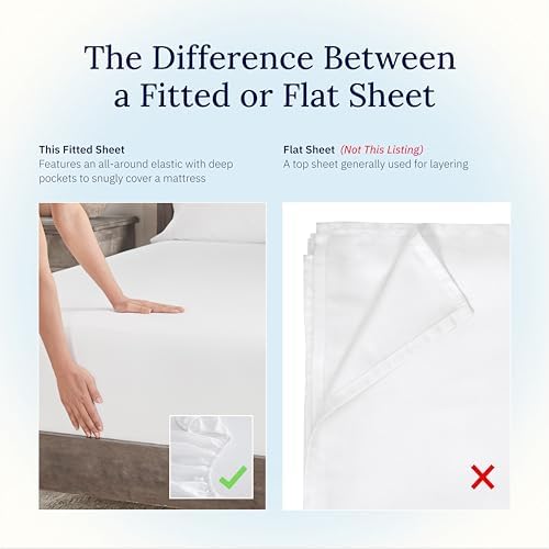 California Design Den Fitted Sheet, Single Piece, Pure Cotton, 400 Thread Count, Sateen Weave, Stretchable, Deep Pocket, Low Profile Form, Thick Mattresses, California King Size, Hunter Green