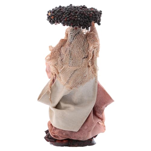 Holyart Szopka neapolitańska: Kobieta z koszykiem winogron 8 cm figurka szopki neapolitańskiej