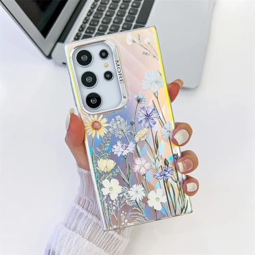 Coque rigide florale Samsung S23 Ultra pour éviter les traces de doigts