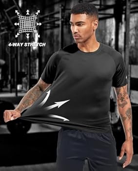 Boyzn Lot De 3 T-shirts De Sport à Manches Courtes En Maille Pour Homme Sechage Rapide Evacuation De Lhumidite Lot De 3 Noirgrisbleu Large