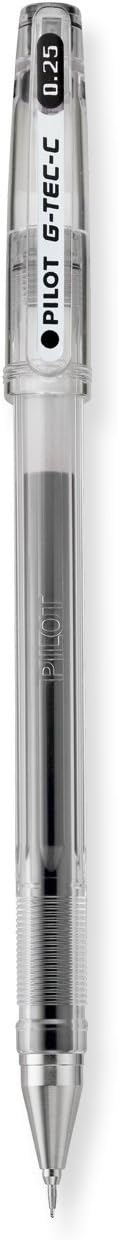 PILOTG-Tec-C Gel Rolling Ball Pens Black, Hyper Fine Point, 6-COUNT (35485)