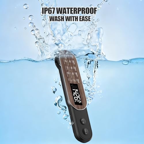 Image of Wirelss Meat Thermometer with 1 Phobe, TEMMIO Grill Food Thermometer | Ultra-fast 0.5s Instant Read, Digital Backlit Screen, NIST ±0.5F Accuracy, IP67 Waterproof, BBQ Smoker Grill Oven
