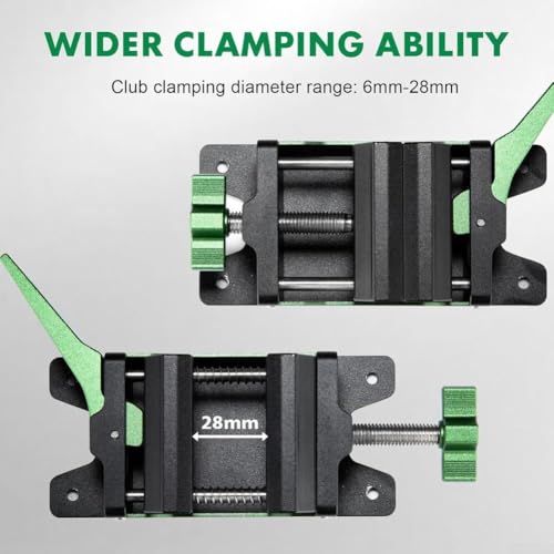 Abrazadera de tornillo de precisión para regripping de golf sin dañar varillas de grafito 4