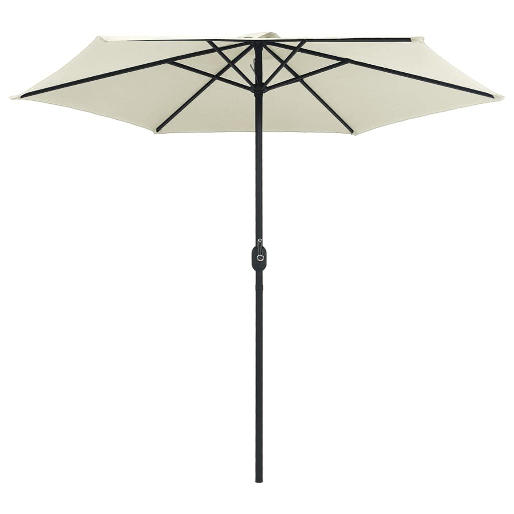 Parasol przeciwsłoneczny z aluminiowym masztem, parasol plażowy, parasol ogrodowy, parasol tarasowy, ochrona przed słońcem, z otworem odpowietrzającym i mechanizmem korbowym, 270 x 246 cm
