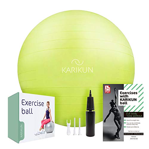 Black Friday - 60% OFF KARIKUN Exercise Ball, 65cm Yoga Ball, Medicine Ball Chair for Fitness - Stability Balance Pilates Core & Workout with Quick Pump - Upgraded Anti Burst Slip Resistance - Home Gym Office Chair Black Friday - 60% OFF KARIKUN Exercise Ball, 65cm Yoga Ball, Medicine Ball Chair for Fitness - Stability Balance Pilates Core & Workout with Quick Pump - Upgraded Anti Burst Slip Resistance - Home Gym Office Chair