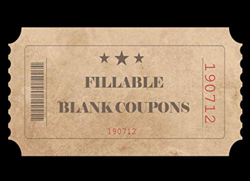 Fillable Blank Coupons: DIY Coupon Book Voucher Template