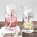 3 Pack Push Down Pump Bottle Dispenser for Makeup Remover, Facial Toner, Micellar Water, Alcohol, Nail Polish Remover Empty Push Top Bottles Containers 6.7oz/200ML