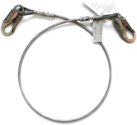 Guardian 10471 4-Foot Vinyl Coated Galvanized Cable Choker Anchor with Snaphook Ends