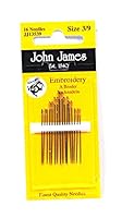 Algopix Similar Product 11 - John James Embroidery Needles Size 3/9