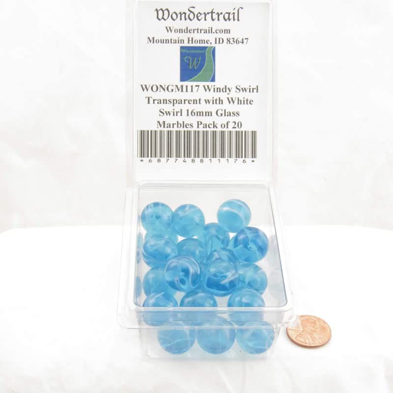 Wondertrail Charcoal Frosted Marbles 14mm Glass Marbles Pack of 20 WONGM036