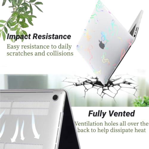Funda MacBook Pro 16 A2141 carcasa rígida con protector de teclado diseño de mariposas 4