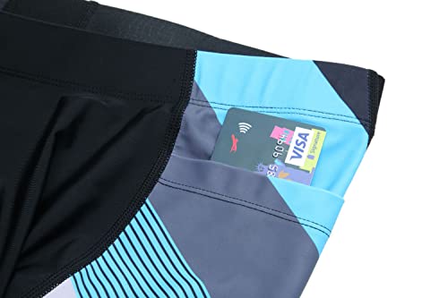 Pantalones de ciclismo para hombre, alta cintura, con acolchado miniatura 5