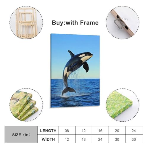 Orca sautant hors de la mer déco pour dynamiser un mur blanc