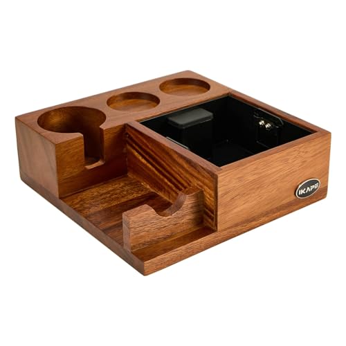 IKAPE V3 Espresso Knock Box with Walnut Base