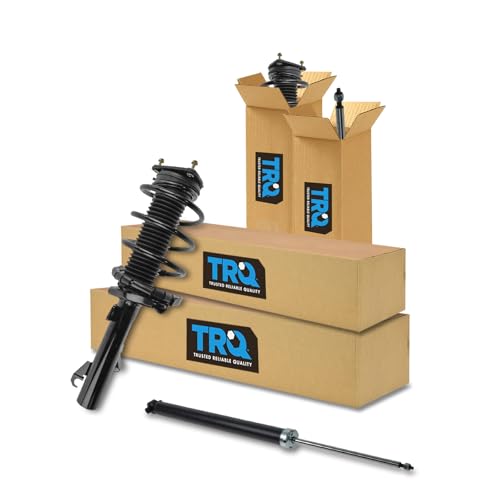 Image of TRQ Front and Rear Complete Strut Assembly & Shock Absorber Kit Complete Strut & Coil Spring Assembly Compatible with 2004-2009 Mazda 3 2006-2010 5
