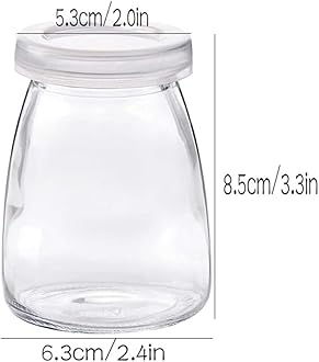 Vency Set of 6 Spice Glass Storage Jar for Masala, Dry Fruits, Mouth Fresheners Storage Jar and Container With Rust Proof Air Tight Stainless Steel Lid