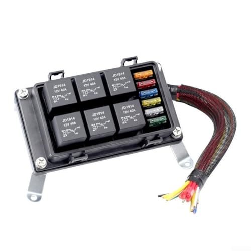 Boîte de relais à fusible étanche kit modification circuit automobile 12V 40A noir