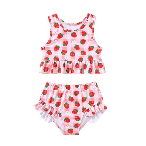 YWFSHOP Baby Girls Swimsuit Toddler Bathing Suit Girl Two Piece Girls Bikini Set Swimwear 1-7 Years