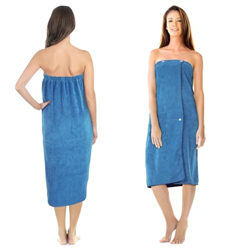 Jokisa Sauna kilt Women's Sauna Towel with Buttons - Sauna Towel Women's Made of 400 g/m² Microfibre, with Pockets and Elastic Band, Women's Towel Dress, Suitable for Sauna, Bathroom, Swimming Pool Jokisa Sauna kilt Women's Sauna Towel with Buttons - Sauna Towel Women's Made of 400 g/m² Microfibre, with Pockets and Elastic Band, Women's Towel Dress, Suitable for Sauna, Bathroom, Swimming Pool