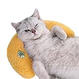 Whimsicalfox Cat Pillow for Indoor Cats, Ultra Soft Fluffy Cat Calming Pillow, Half Donut Cuddler with Cute Embroidery Pattern Providing Support of Pet Neck, Machine Washable