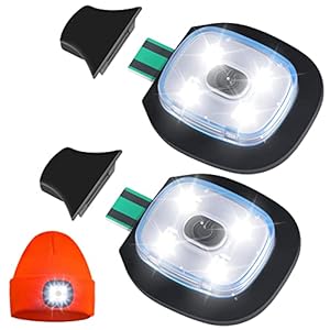 Headlamp 2 Pieces USB Rechargeable Headlight Adjustable Headband Flashlight Black Head Lamp Led Waterproof Flashlights…