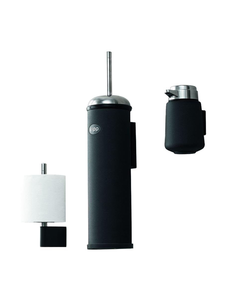 Vipp Dispensador de jabón (9 W, 13,7 x 10,9 cm), Color Negro