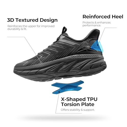 Image of ALLSWIFIT Mens Slip On Walking Shoes Running Sneakers | Comfortable, Tennis, Breathable, Non Slip, Cushion, Lightweight, Athletic, Gym, Workout, Cross Training, Fashion