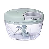 【Verlieben in Kochen und Küche 】 Dieser leistungsstark gemüseschneider hand eignet sich zum Schneiden und Mischen von Gemüse/Obstsalaten, zum Schneiden einer Vielzahl von Babynahrung, gehackten Nüssen, Gemüse, Pesto,Krautsalat,Suppe und vieles mehr, damit jeder den Spaß und die Anziehungskraft der Küche genießen kann