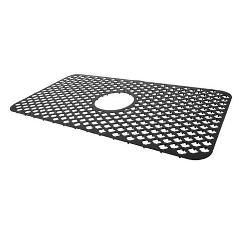 Tapis d'évier protecteur GALPADA en silicone noir, l'accessoire antichoc idéal