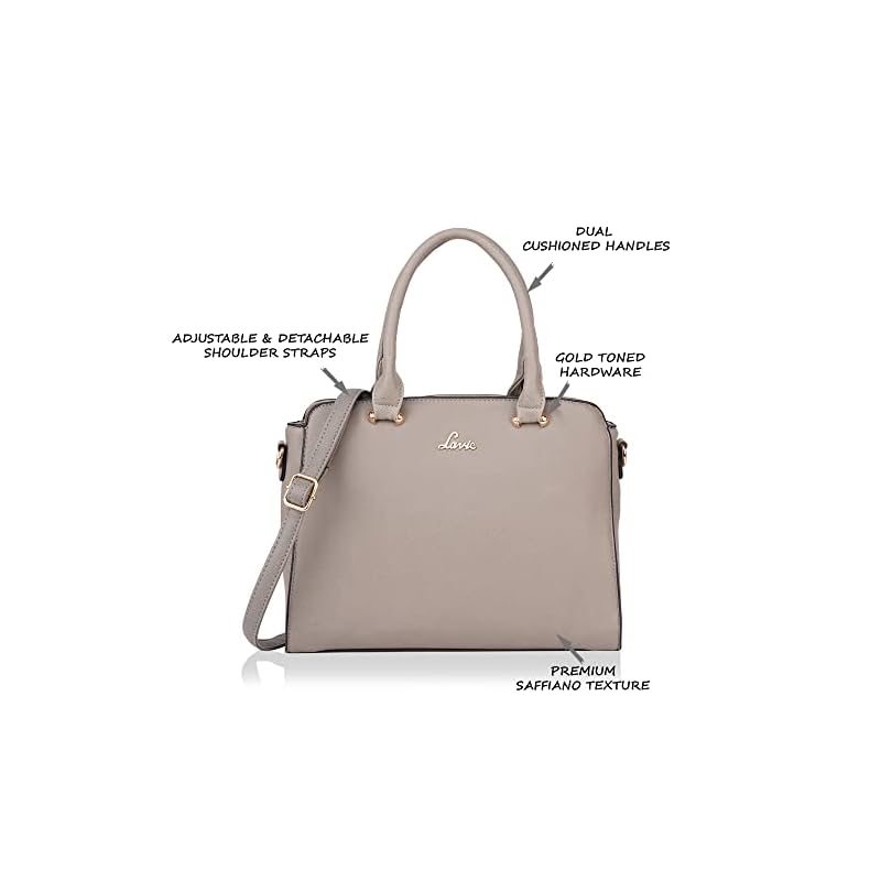 Lavie Women's Ushawu Medium Satchel Bag Grey Ladies Purse Handbag - Image 4