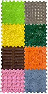 ORTO NATURE 8 Piece Massage Puzzle Floor Mats - Orthopedic Game Mat for Kids, Sensory Play, Childrens Play Mats, Game Mat Set (Crocodile Here)