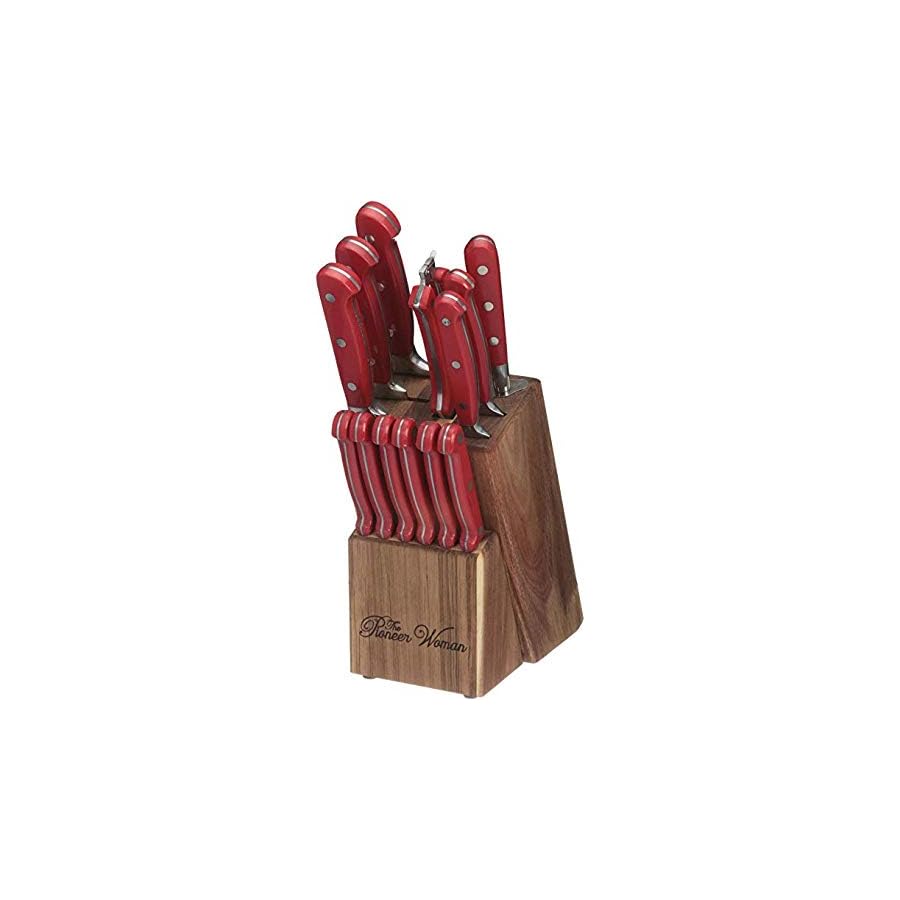 The-Pioneer-Woman-Cowboy-Rustic-Cutlery-Set-14-Piece-Red The Pioneer Woman Cowboy Rustic Cutlery Set, 14-Piece, Red