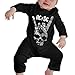 BAOQIN ACDC Body bebé Camiseta de manga larga para bebé negro 12 meses