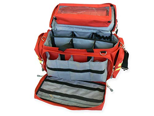 GIMA - Emergency Smart Bag, Rot Farbe, Polyester, leere, Trauma, Rettungsdienst, ärztliche, Erste Hilfe, Krankenpfleger, Mehrtaschenbeutel für Sanitäter, 55x35x32 cm