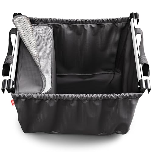achilles Easy-Cooler Alu, Faltbare Einkaufswagentasche mit Kühlfach, Einkaufstasche passend für alle gängigen Einkaufswagen, 33x50x38cm