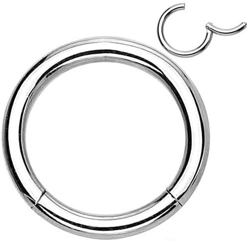 WildKlass Jewely Septum - Anillo de acero quirúrgico para nariz 316L sin costuras (se vende individualmente)