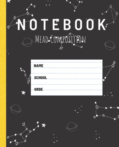 Notebook Mead Composition: Mead Composition Book, Wide Ruled Comp Book, Writing Journal Notebook with Lined Paper, "notebooks for school",Home School ... x 7-1/2", Fashion, Assorted Colors, 12 Pack