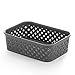 BINO Woven Plastic Storage Basket, Small (Grey)