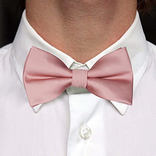 Zenxus Pre-Tied Bow Ties, Formal Solid Tuxedo Bowties, 3 Sizes For Toddlers, Boys And Youths, Rose Gold #TOP1