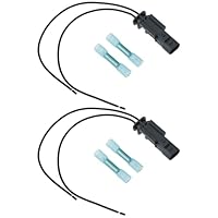 YINETTECH 2 Stück 2-poliger Auspufflautsprecher-Anschluss 5Q0973802 Kompatibel mit VW Kompatibel mit Audi