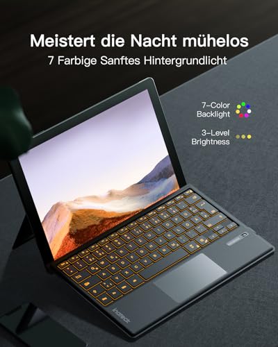 Clavier Surface Pro 7 Inateck azerty avec trackpad bluetooth - 6