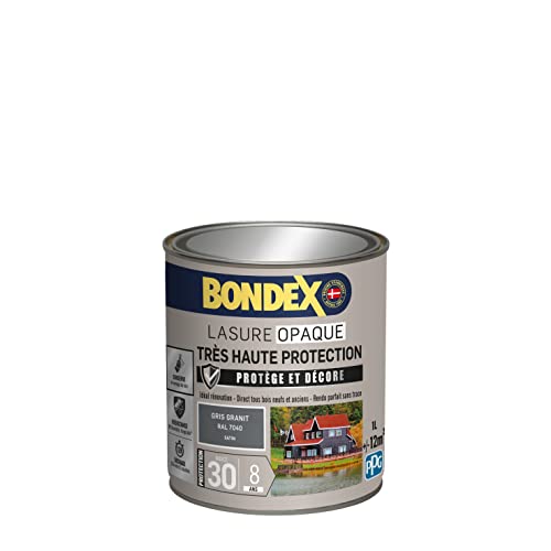 BONDEX - Lasure Opaque Très Haute Protection - Protège et Décore - Direct tous bois - Rendu...