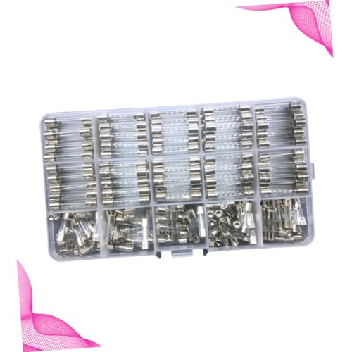 Kit de fusibles de tubo de vidrio 250 piezas 1A~20A de acción rápida set surtido para reparaciones eléctricas y proyectos DIY miniatura 3