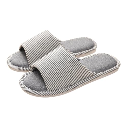 Slipper 2025 Women and Men Stripe Cushioned Slide Open Toe Colorblock Flat Sandals Casual Comfy Lightweight Shoe